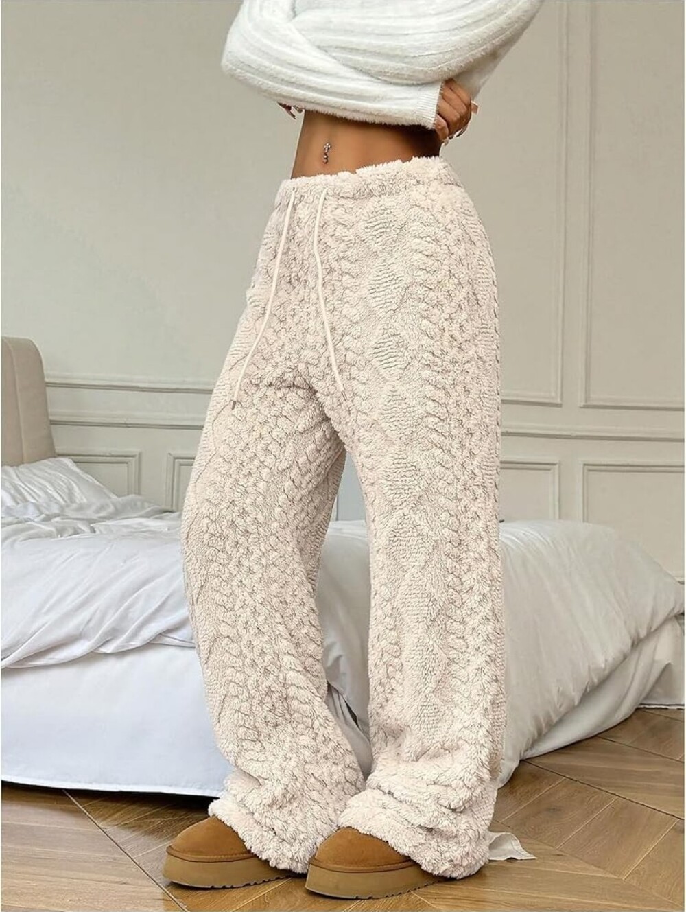 Like New In Package Womens Size Small Faux Fur Fluffy Pj Pajama Pants Y2k Cozy